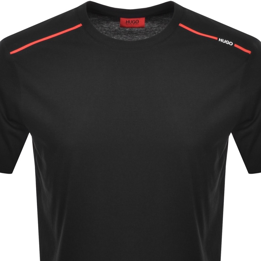 Alternative Image for ProductHUGO Dyrtid Crew Neck Short Sleeve T Shirt Black2